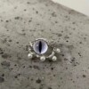 Cartoon monster, cute funny ring for beloved, big eyes