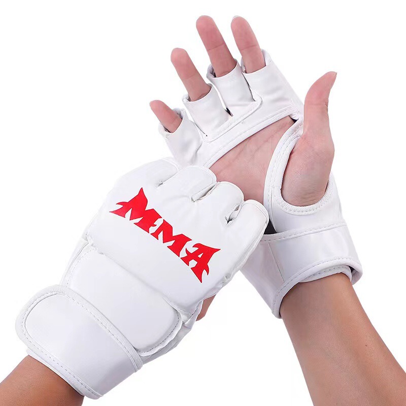 ボクシンググローブハーフフィンガーMMAボクシンググローブサンダ肥厚大人用グローブサンドベルトサンドバッグファイティングファイティンググローブ|undefined
