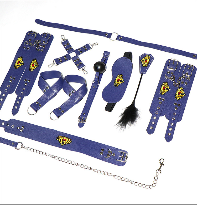 Jiuai Bondage Hand and Foot Cuffs 10-Piece Set, PU Restraint Kit for Couples — detail image 10