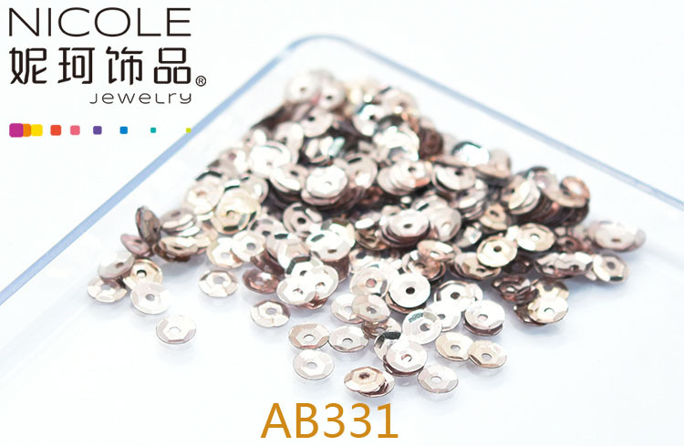 Austria importó lentejuelas 4mm cóncavo bordado francés Glitter Ropa Accesorios 10g Pack