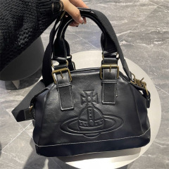 广州高品质西太后中古机车保龄球包大容量手提包单肩斜挎腋下包女