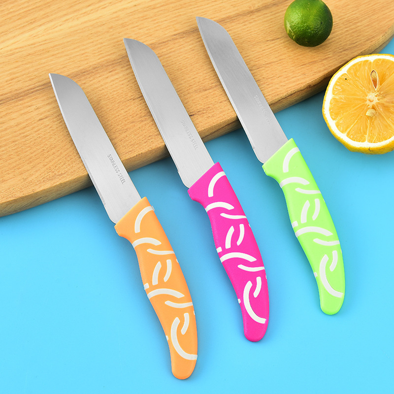 Mini cuchillo de cáscara portátil cuchillo de cáscara de cocina hogar color blanco cuchillo de frutas de acero inoxidable