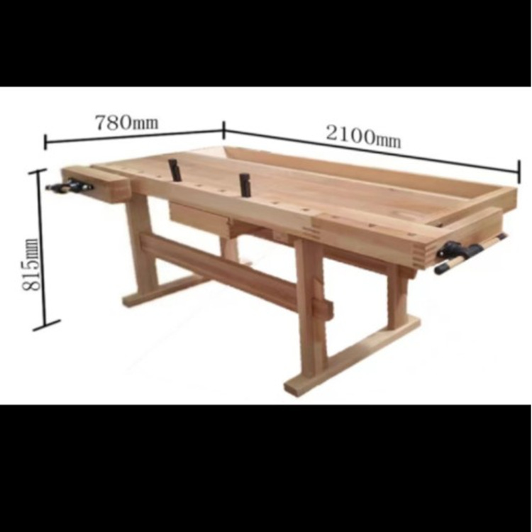 学校幼儿园木工房木工桌DIY操作台橡胶木操作台2.4厚210*78*81.5