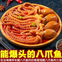 爆款麻辣香辣八爪鱼爆头章鱼鱿鱼即食罐装小海鲜熟食鲜活网红零食