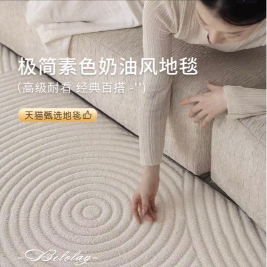 Carpet That Does Not Need to Be Washed, Wipeable, Diatomaceous Silk, Waterproof, Stain-Resistant, Wear-Resistant, Easy to Maintain, Light Luxury, High-End, for Bedroom, Home Use, Sofa