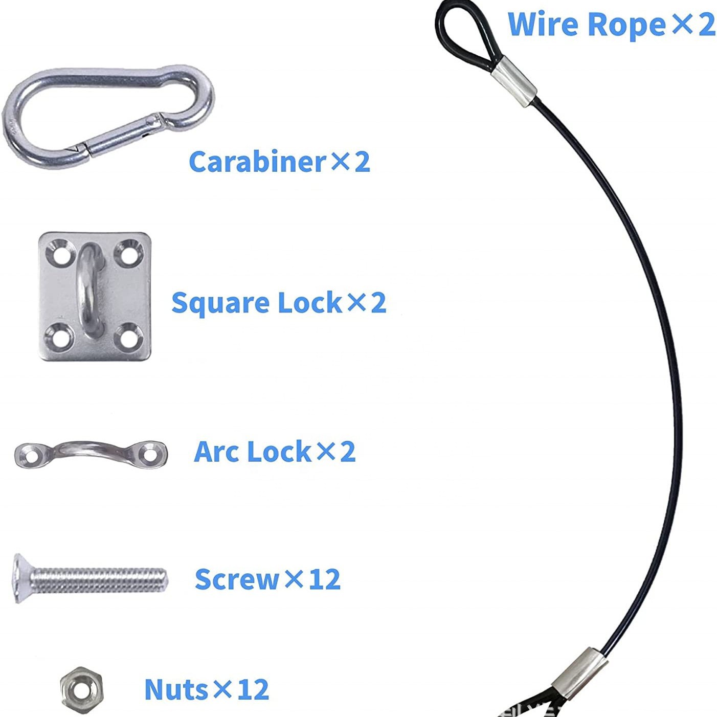 Cubierta de basura de acero inoxidable Cuerdas de alambre de acero Cerradura de cubierta metálica para cubierta de volcado de animales