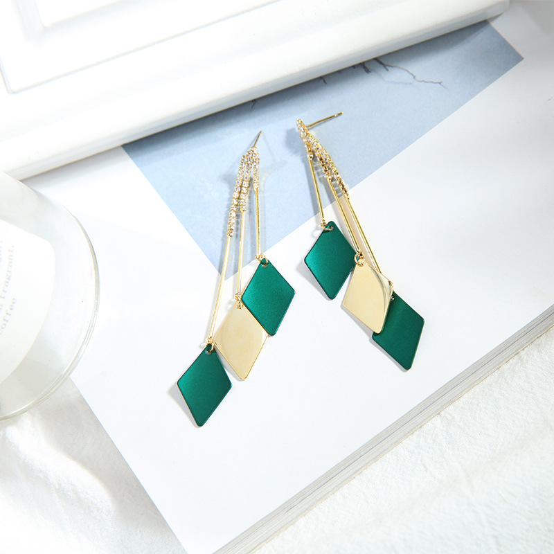Fashion Simple Geometric Creative Sequin Copper Earrings Wholesale display picture 2