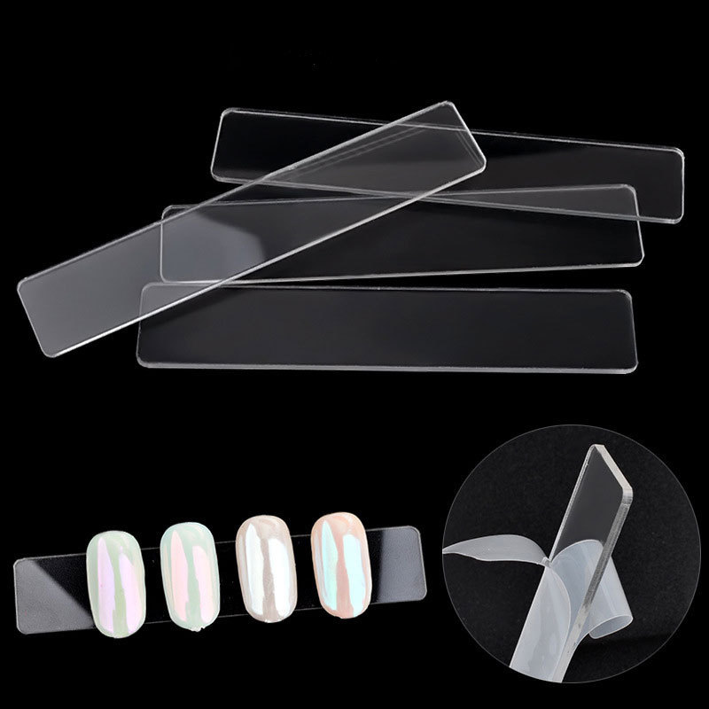 Cross-border Japanese and Korean nail art tools acrylic display strip transparent display piece sticky nail piece display rack fashion