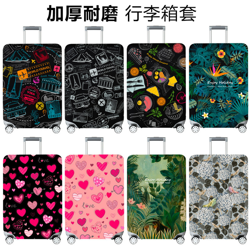 Hot-Selling Thickened Elastic Suitcase Cover, Luggage Protective Cover, Trolley Suitcase Cover, Dust Cover, Portable Trendy Storage