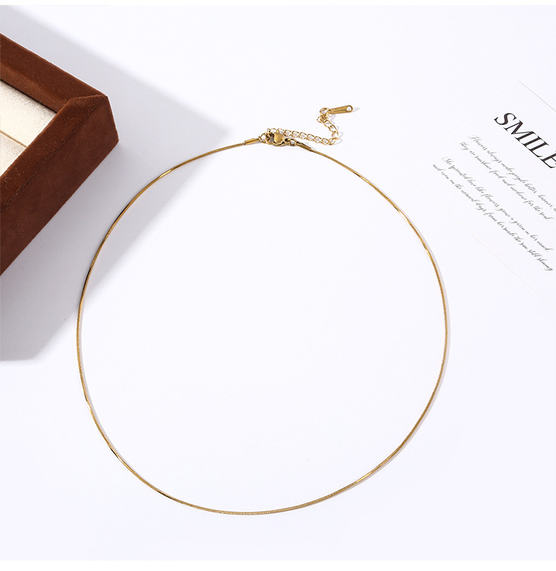 6g Weight Chain Jewelry Making Type Necklace Classification 1 Piece Quantity 304 Stainless Steel Material Solid Color Pattern All Seasons Season Simple Style, Classic Style Style 1 Piece 304 Stainless Steel Necklace Chain