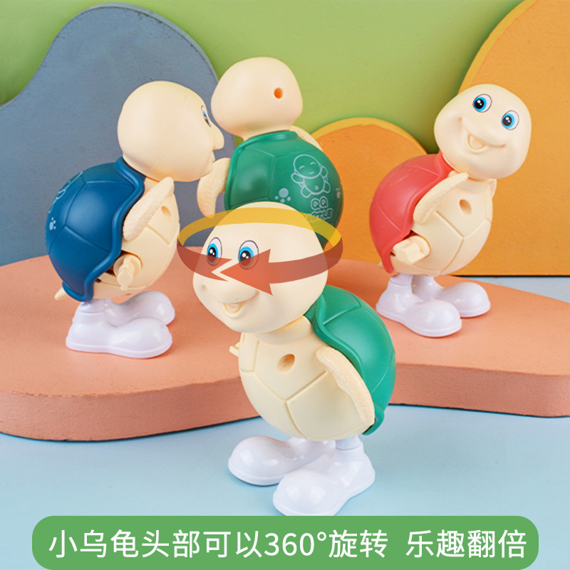 Clockwork saltando juguete cadena Jumping tortuga nostálgico de los niños pequeño juguete dibujos animados Pequeño animal puesto al por mayor