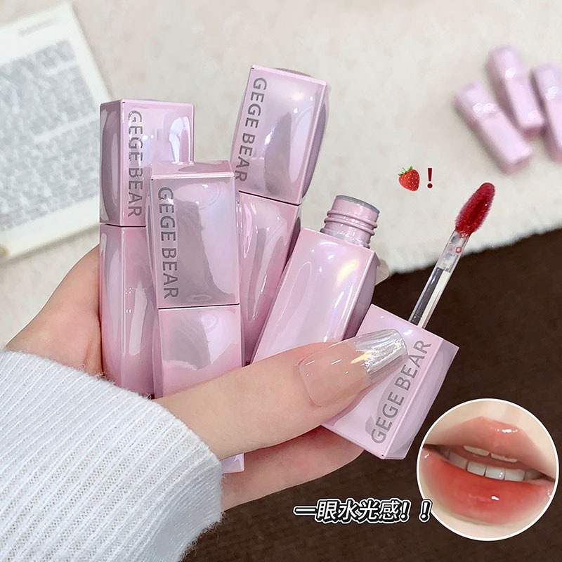 Gege Bear Water-Gloss Lip Essence Moisturizing, Lightweight, Non-Sticky, Non-Caking Lip Cosmetics
