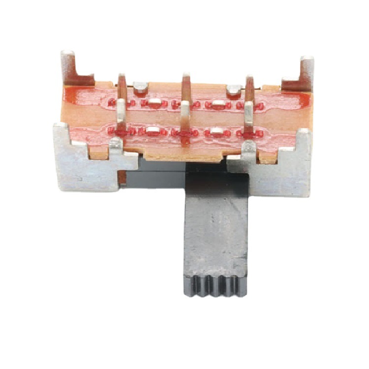 销售玩具拨动开关侧拨 健身器材侧拨滑动开关批发 2档拨动开关6脚