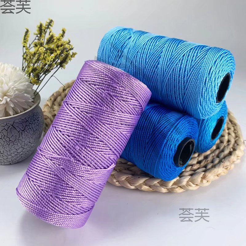 冰丝合股线鞋子太阳帽勾线帽子三股冰丝勾鞋线亮丝丙纶线透气