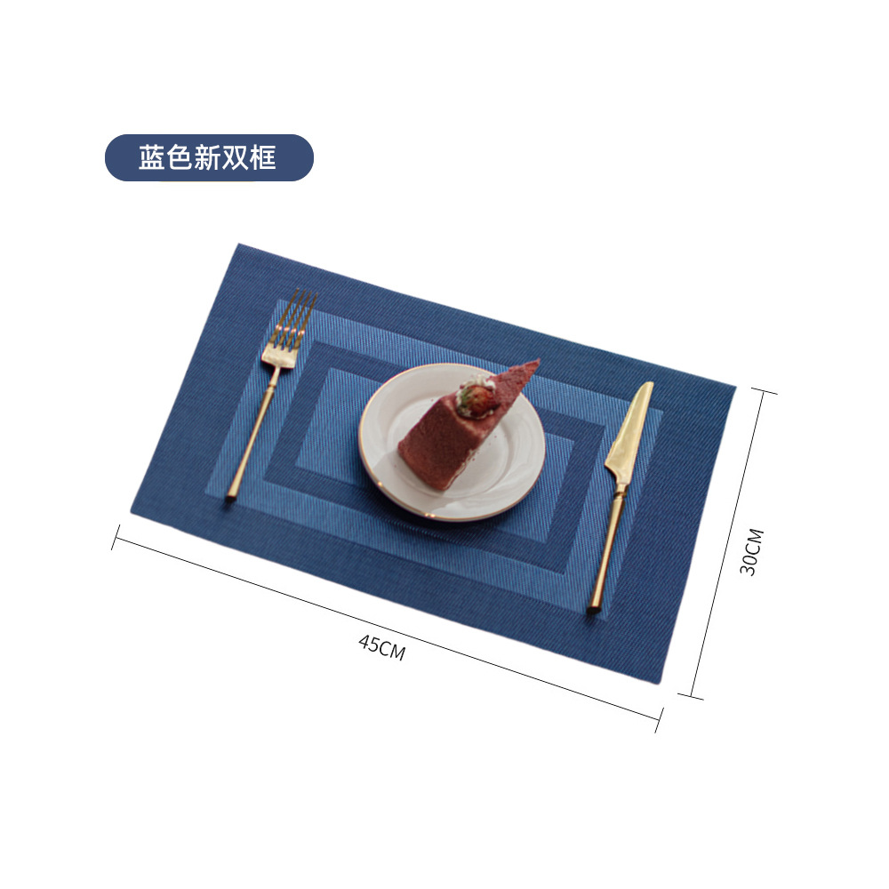Ningxin transfronterizo Teslin protección del medio ambiente mantel de PVC 30*45 aislamiento térmico antideslizante estera de mesa de montaña corredor de mesa Western placemat