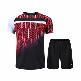 Badminton Suit for Men and Women Sweden Malaysia National Team Short-sleeved Quick-drying Breathable Competition Suit Summer 6077