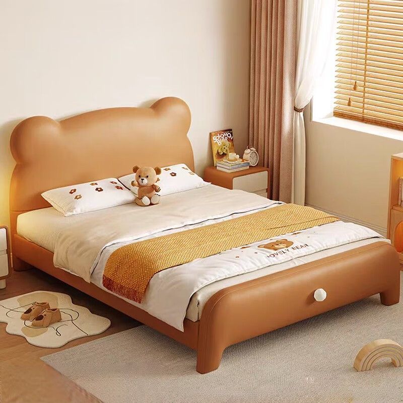 Little Bear Children's Bed Girl Cream Princess Bed Boy Bedroom Bed 1.2m Single Bed New Small Apartment Room Bed