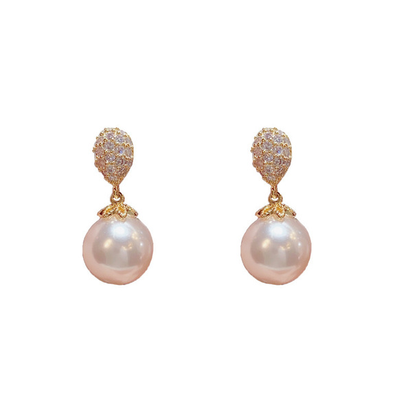 Sophisticated small fashionable elegant earrings drop-shaped from…