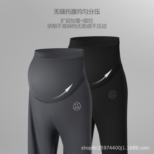 Anti-Gravity Maternity Leggings Shark Pants for Belly Support, Yoga Outerwear for Spring, Autumn, and Winter, 240g, Hip-Lifting, High Elasticity, Comfortable