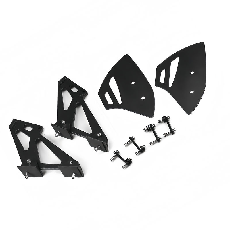 Cross-Border Car Rear Wing Modification Gt Perforated Single-Layer Aluminum Alloy Rear Wing for Hatchback and Sedan Cars, Fixed Wind Wing Spoiler