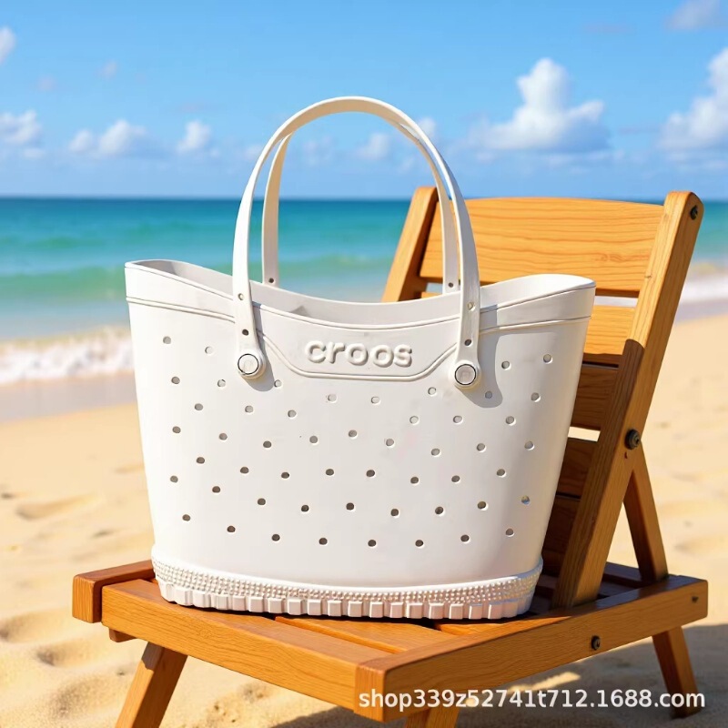 Cro Adult Cross-Border New Eva Hole-In-The-Wall Beach Bag Tote Bag Beach Bag Manufacturer Dropshipping