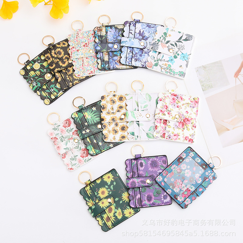 Cross-border pu Card Holder Student Bus Card Holder Leopard Print Sunflower Snake Pattern Leather Tassel Coin purse Keychain Wholesale Cross-border pu Card Holder Student Bus Card Holder Leopard Print Sunflower Snake Pattern Leather Tassel Coin purse Keychain Wholesale
