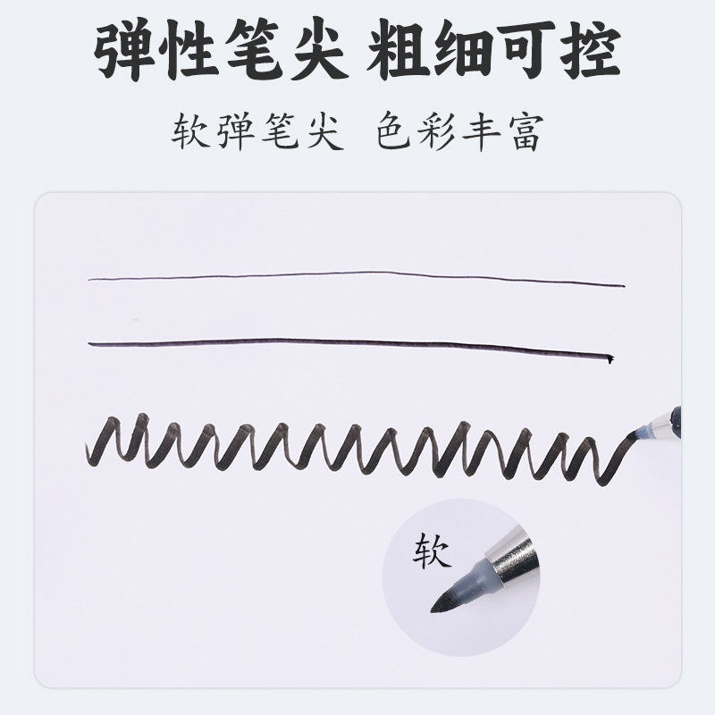 Xiupu Fuller gris hermoso bolígrafo de cabello suave pequeño boceto de caligrafía puede agregar tinta para firmar
