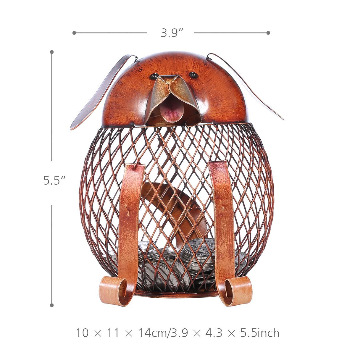 Transfronterizo de dibujos animados animal alcancía gato hierro decoraciones de metal Día DE LOS NIÑOS pintado moneda olla artesanía