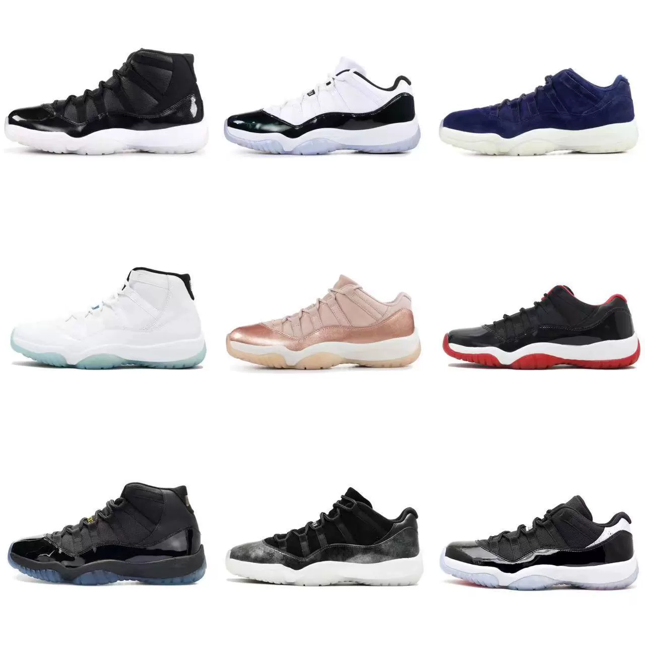 Кроссовки Jordan 11 (AJ11) из Путяня: удобные, универсальные, нескользящие, износостойкие, дышащие, низкие, в ретро-стиле, унисекс модель