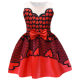 Cross-border source of new digital printing cartoon printing girls dress girls bow dress