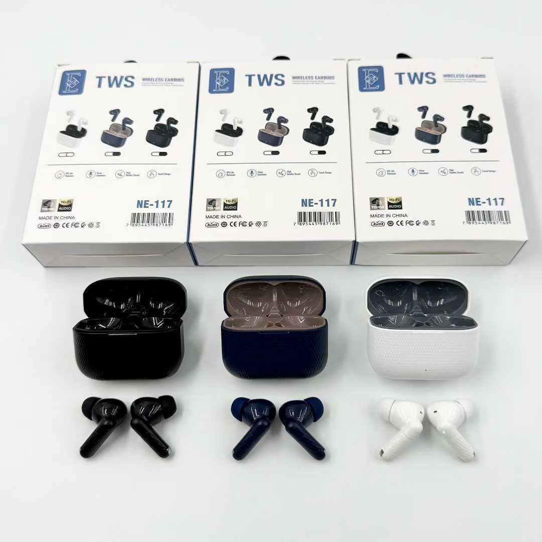 Transfronterizo NE - 116 cuero auriculares Bluetooth inalámbricos de alta calidad de sonido de doble oído inalámbrico tipo TWS estéreo