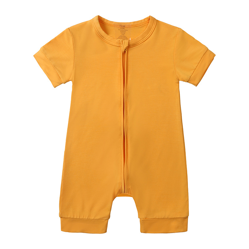 Basic Solid Color Cotton Baby Rompers display picture 1