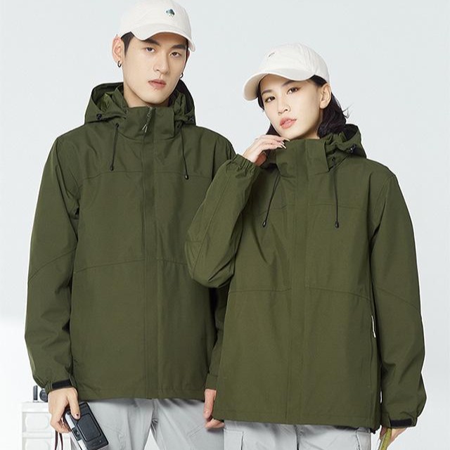 Hombres y mujeres al aire libre abrigo de color nuevo chaqueta encapuchada chaqueta 90 blanco de lana de terciopelo blanco costura de revestimiento prensado