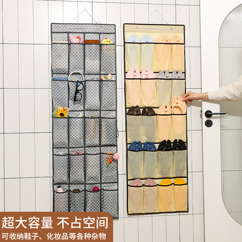 Bolsa colgante de almacenamiento detrás de la puerta, zapatos de pared de dormitorio, bolsa de almacenamiento de subembalaje de artículos diversos, bolsa colgante de almacenamiento de acabado multifuncional