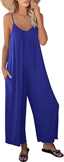 Amazon europeo y americano Correa mono mujer 2022 verano nuevo comercio exterior transfronterizo color sólido bolsillo casual mono image 12