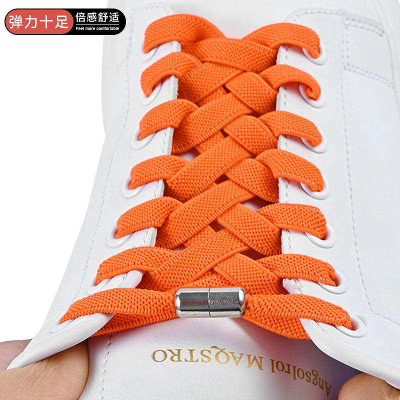 Factory Direct 8 мм ленивые шнурки эластичные маленькие белые туфли спортивные детские капсулы с пряжкой без галстука поколение волос