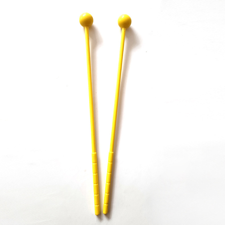 Fábrica al por mayor instrumento de percusión Orff martillo negro mano que sostiene niños jugando ayudas didácticas tambor palo tambor martillo