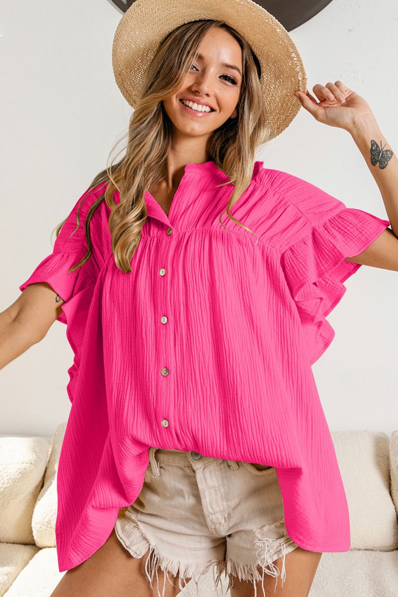 Women's Blouse Short Sleeve Blouses Elegant Solid Color display picture 9