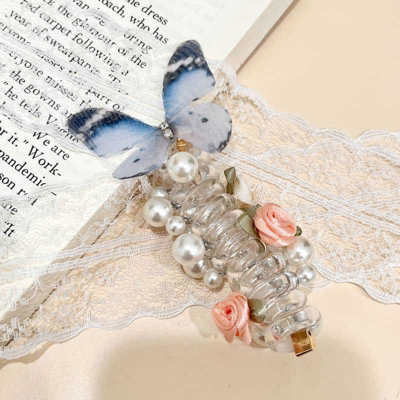 Cabeza coreana simple y de alta calidad linda línea telefónica de punto de onda de verano temperamento fresco cuerda de cabello diaria duradera