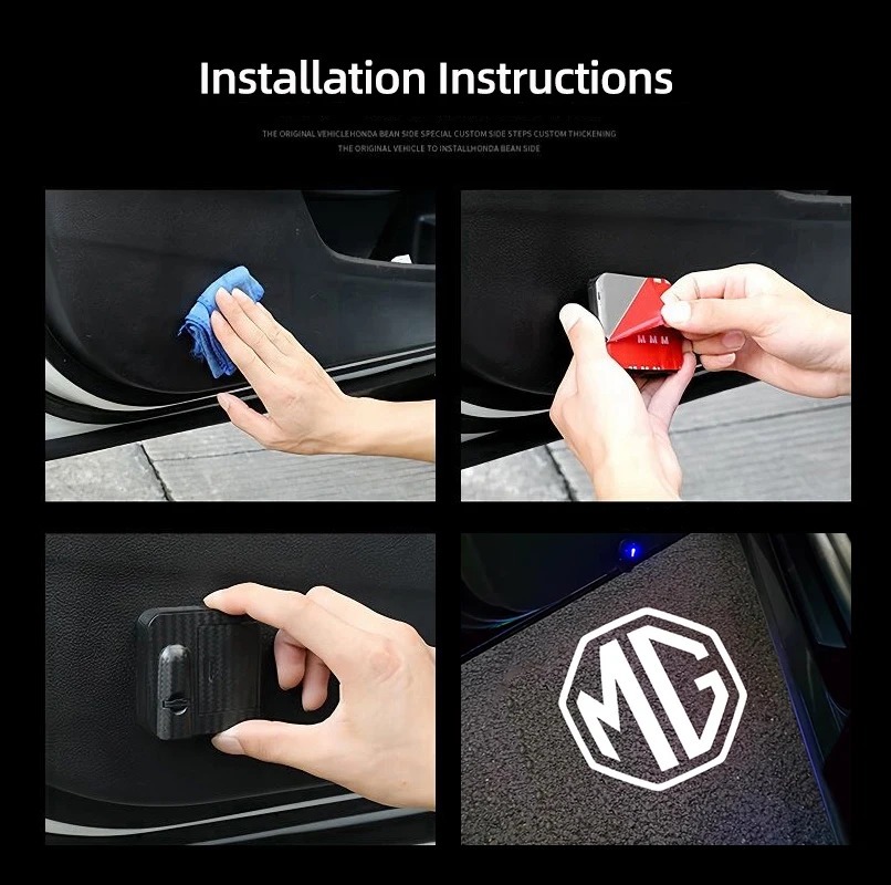 Aplicable a Mingjue HS / ZS / MG Navigation / MG5 / MG6 / MG7 proyección de alta definición sin cableado puerta de bienvenida luz