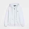 Zip-Up White Green Logo