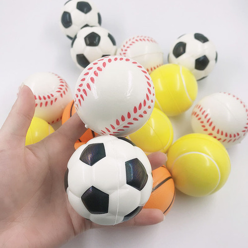 6CMPU elastic sponge ball children's solid foam ball football basketball tennis baseball vent decompression ball wholesale