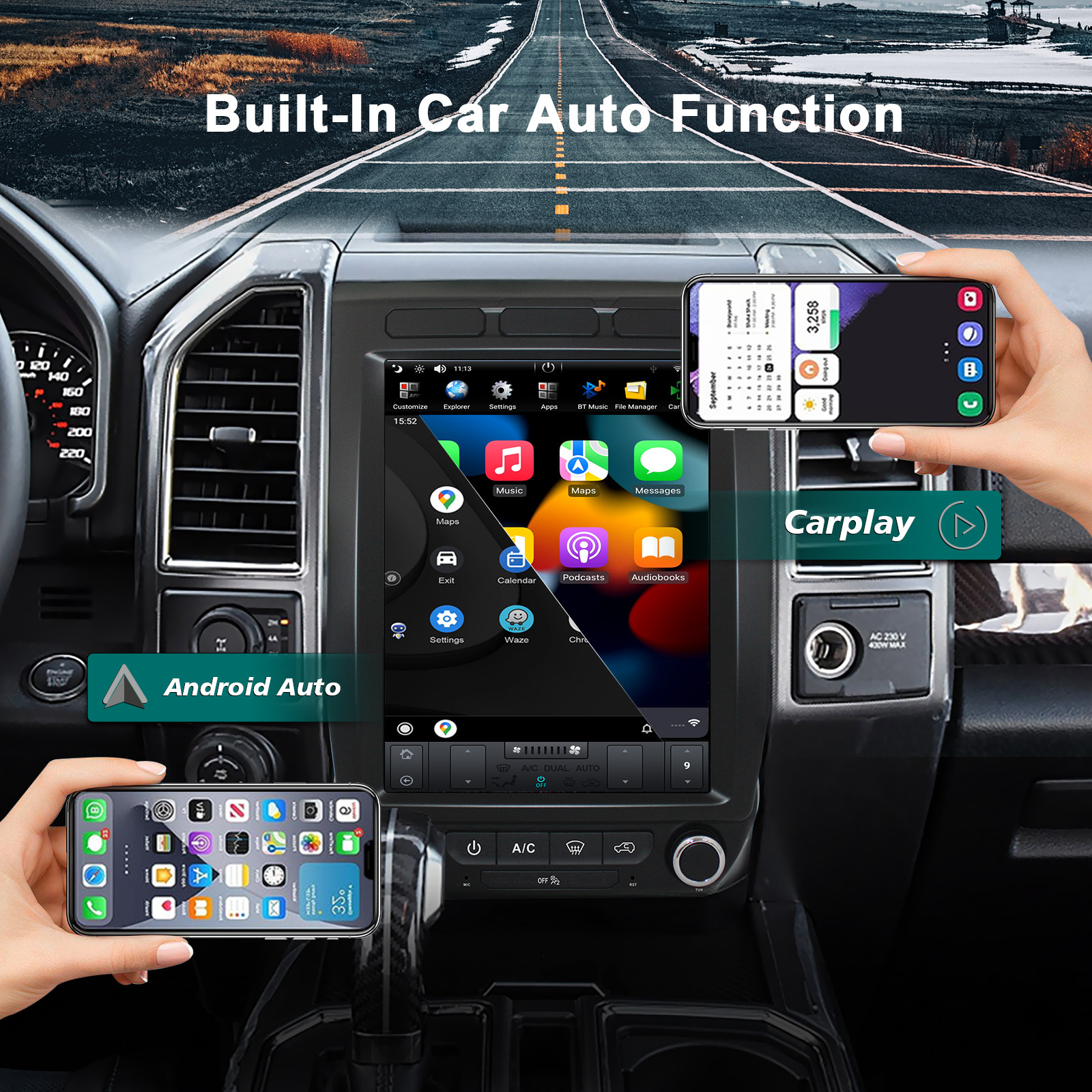 Smart Navigation Android Screen for Ford F150/Raptor 2015- / 2018-