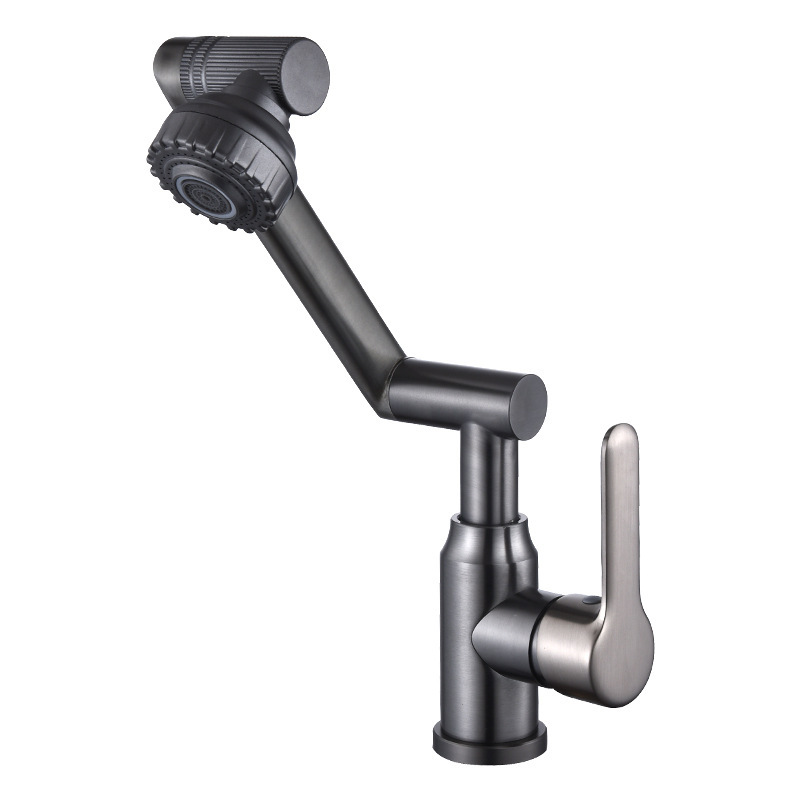 Baño grifo de lavabo frío y caliente brazo robótico gato afortunado giratorio universal lavabo frío y caliente para el hogar grifo de lavabo