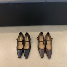 法式气质通勤玛丽珍小皮鞋2024新春款韩版单鞋仙女粗跟百搭洋气风