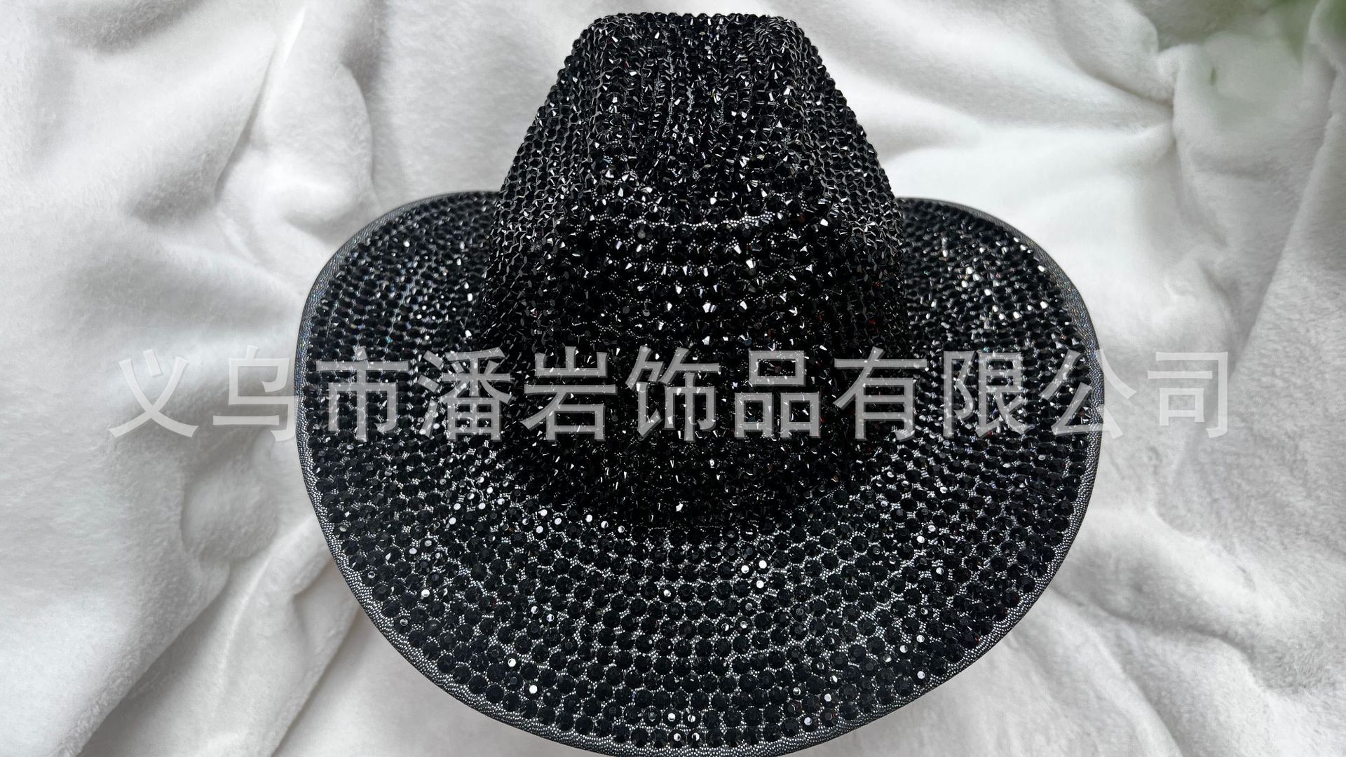 Sombreros transfronterizos llenos de diamante sombrero de etapa diseñado a mano puro británico vintage jazz sombrero de diamante de etapa gran bisel