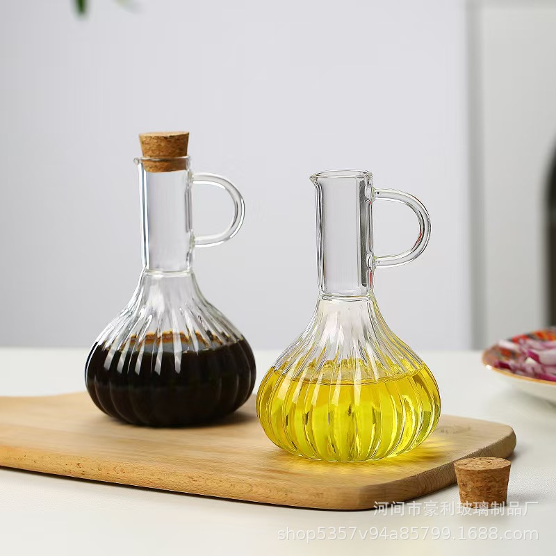 Recipiente para aceite de borosilicato de alta resistencia, botella de vidrio resistente al calor para almacenar aceite, recipiente para aceite comestible, botella para salsa de soja, artículos de cocina, botella para condimentos.
