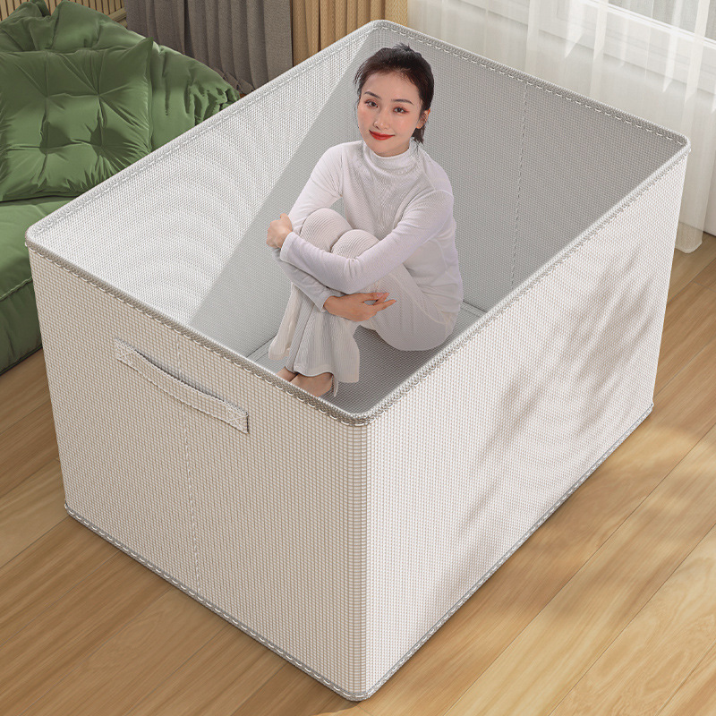 Clothes Storage Box, Pvc Foldable Wardrobe Organizer, Household Storage Box, Large Capacity Storage
