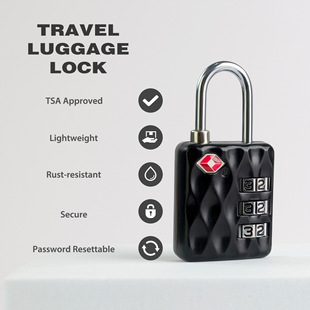 [Icluding Tax] Tsa Customs Lock Plaid Fish Scale Design Cabinet Password Padlock Backpack Password Lock 13St