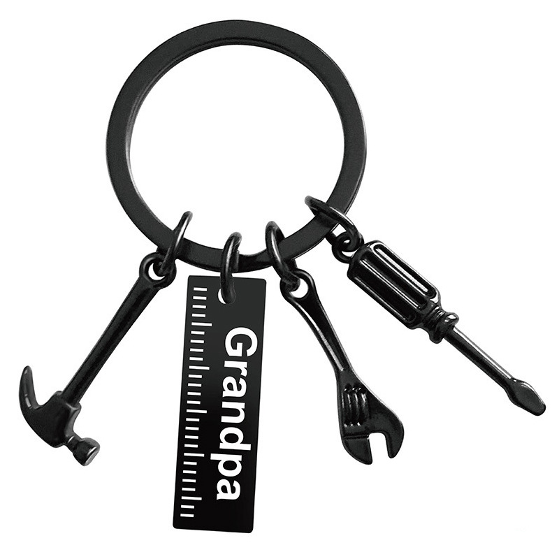 10g Weight Bag Pendant, Keychain Classification Simple Style Letter Hammer Metal Men's Bag Pendant Keychain